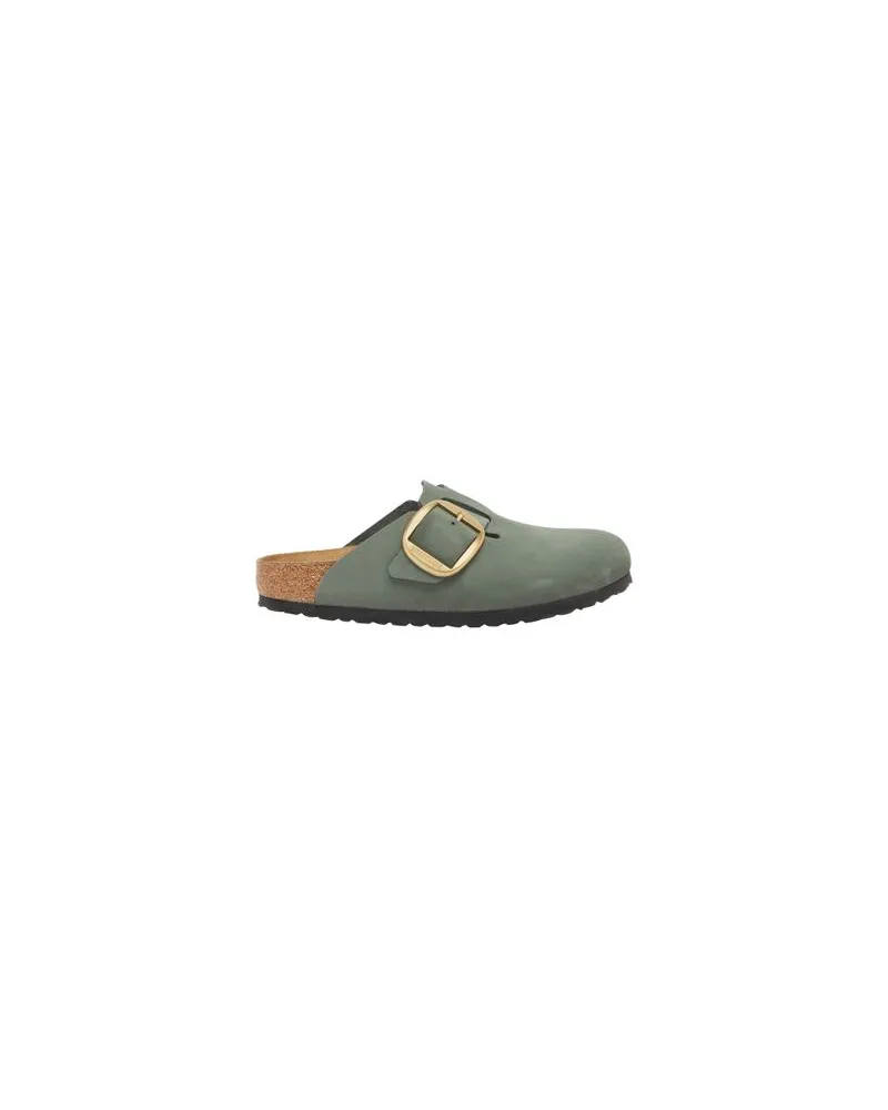 Birkenstock Mules Boston Big Buckle Green