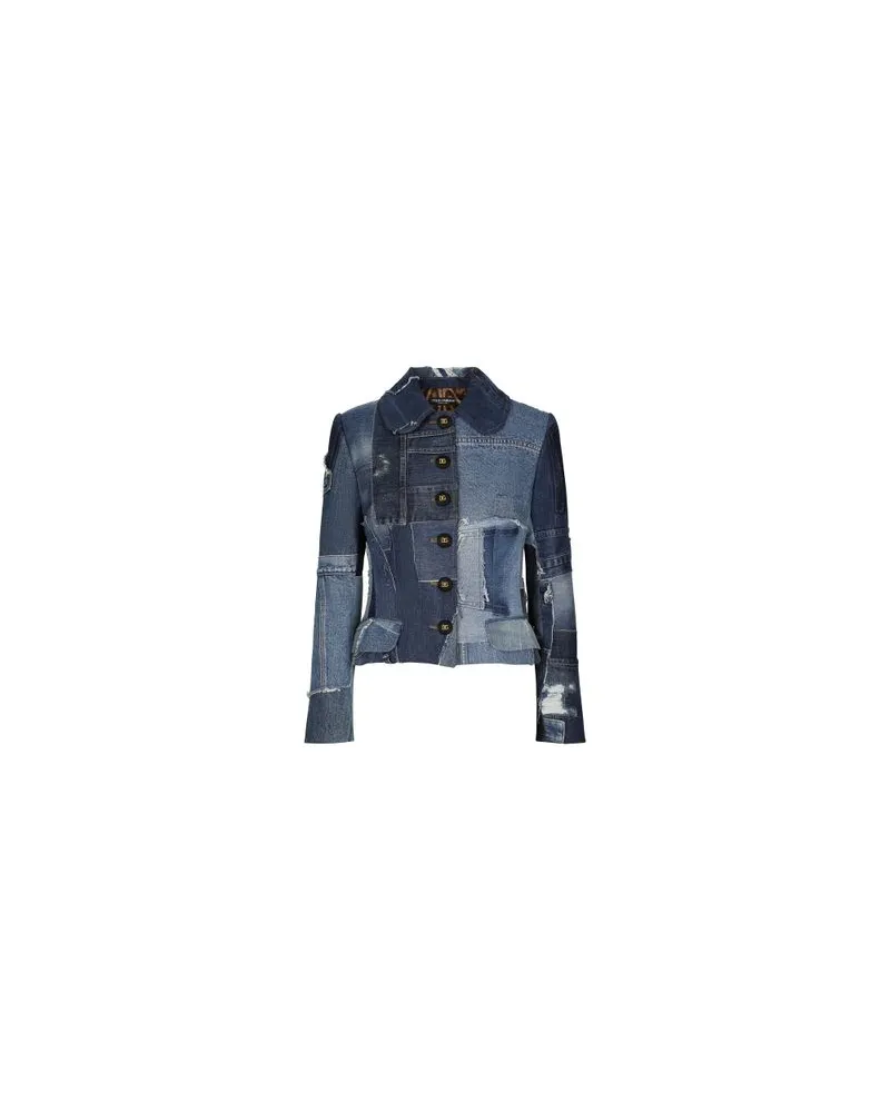 Dolce & Gabbana Einreihige Patchwork-Jacke Multicolor