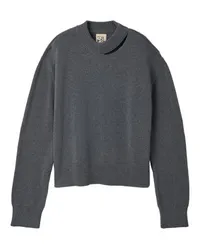 Camper Pullover in Melange-Strick mit Rundhalsausschnitt Grey