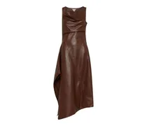 Asymmetrisches Kleid in lammleder