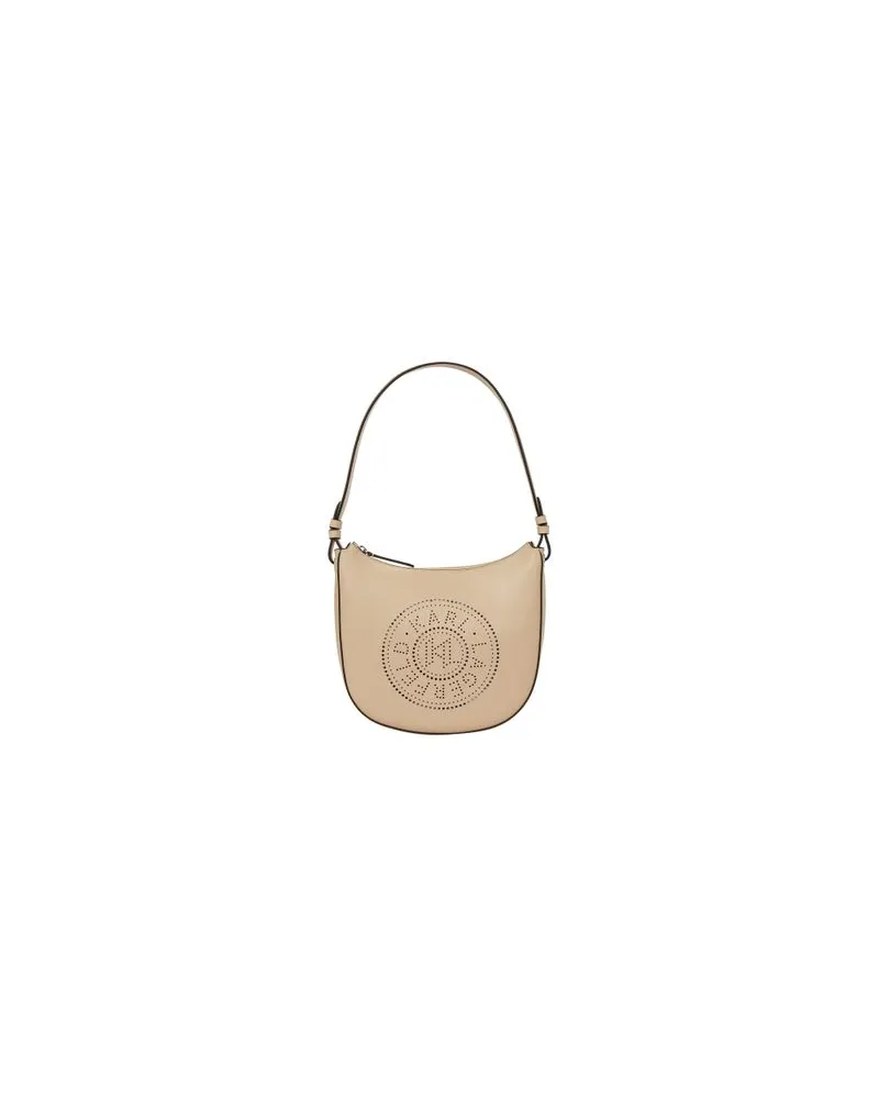 Karl Lagerfeld K/Circle Mond Schultertasche Mit Lochmuster Beige