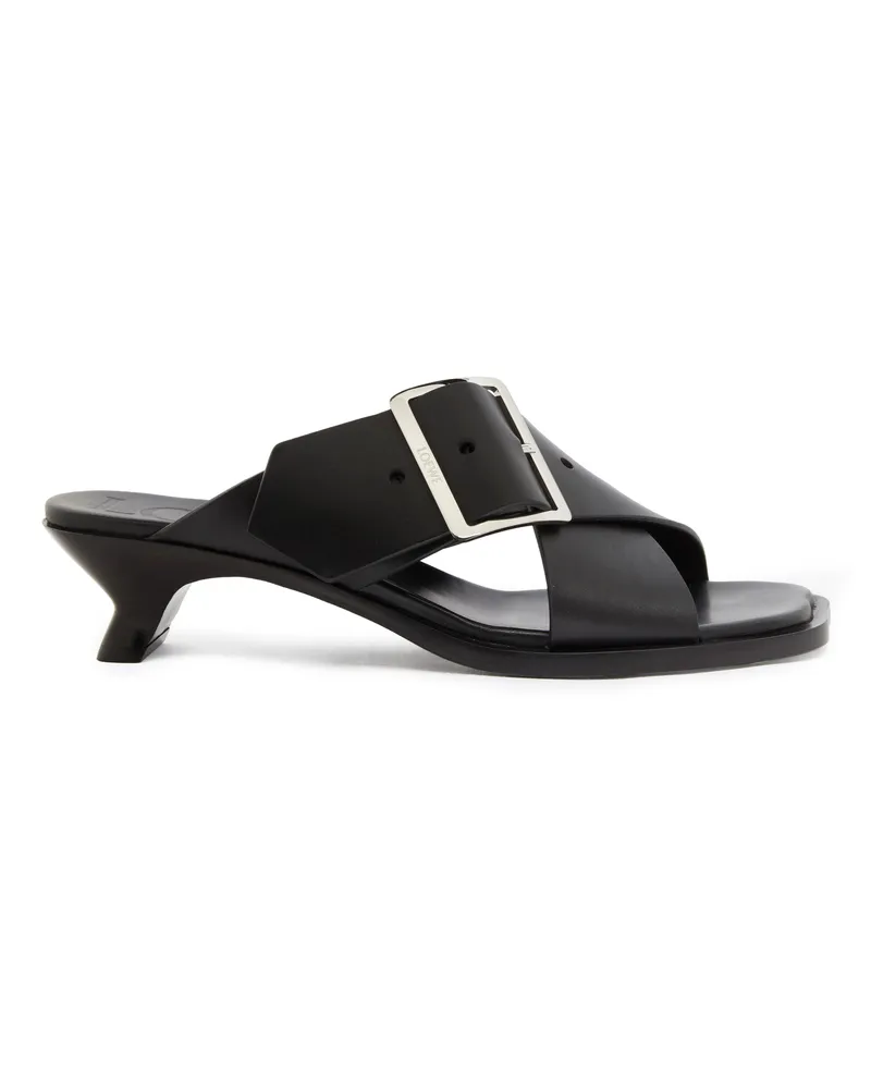 Loewe Sandalen aus pflanzlich gegerbtem Leder mit Absatz 