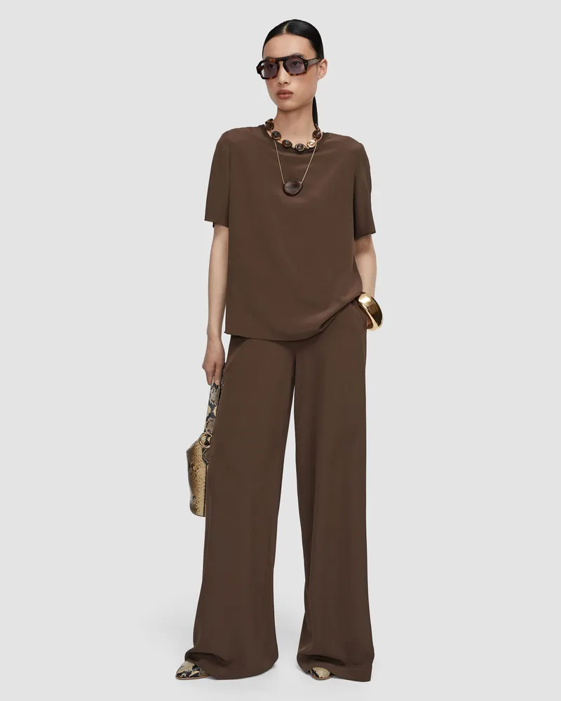 Joseph Rubin Crepe de Soie Silk Blouse - 48 