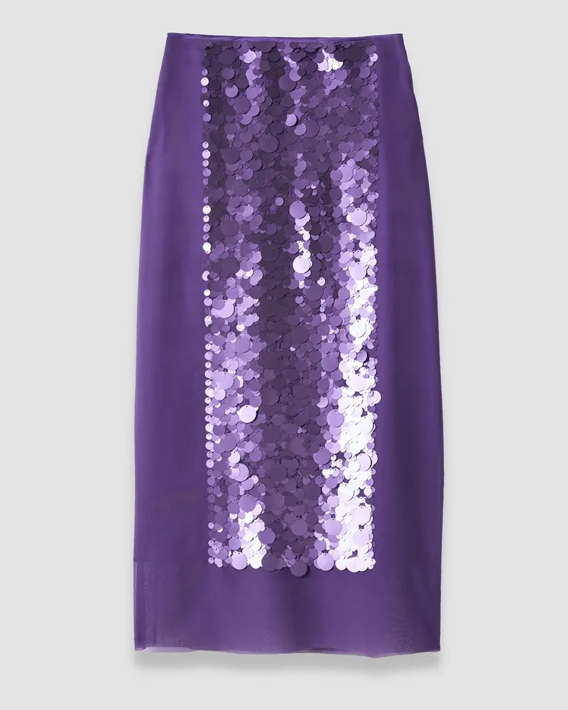 Joseph Cambo Chiffon Sequin Skirt Purple