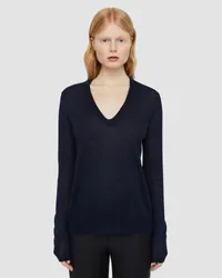 Joseph Cashair V Neck Jumper Navy