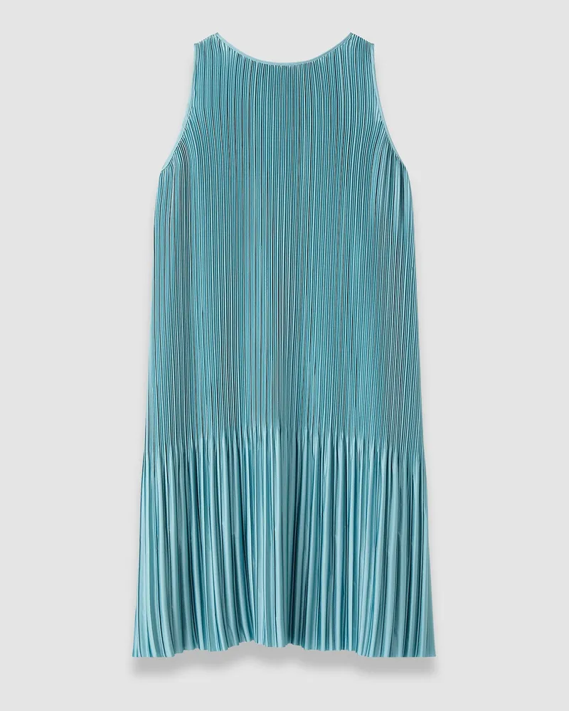 Joseph Rida Pleated Satin Dress Blue