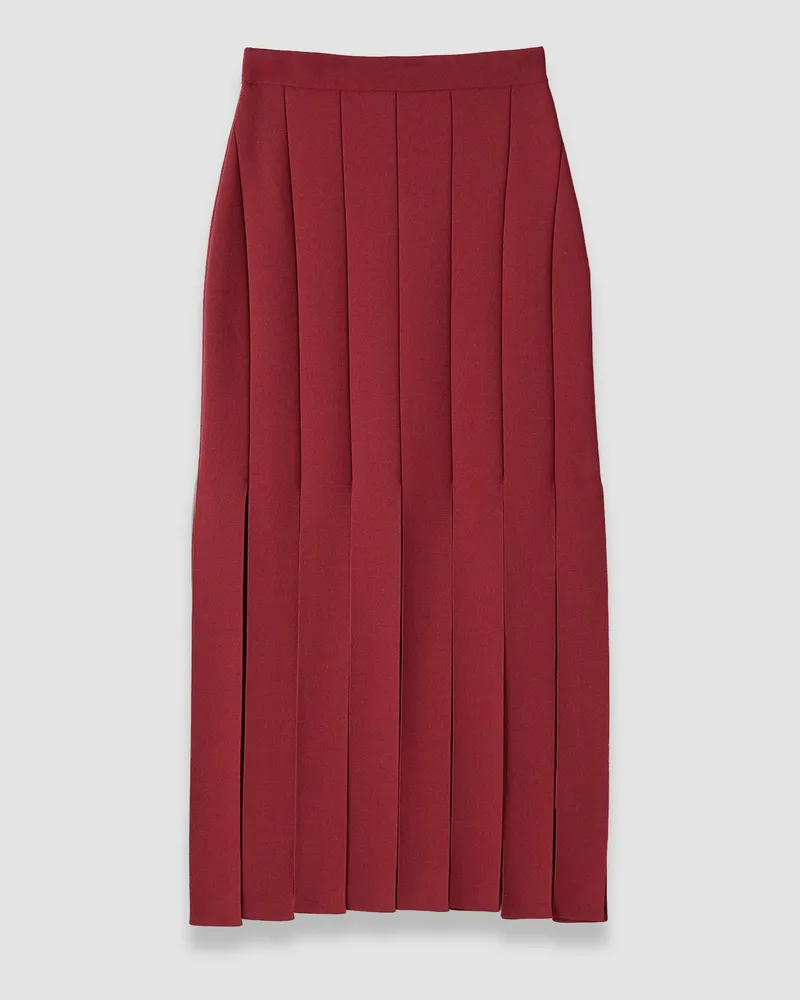 Joseph Lagny Compact Milano Knit Skirt Red