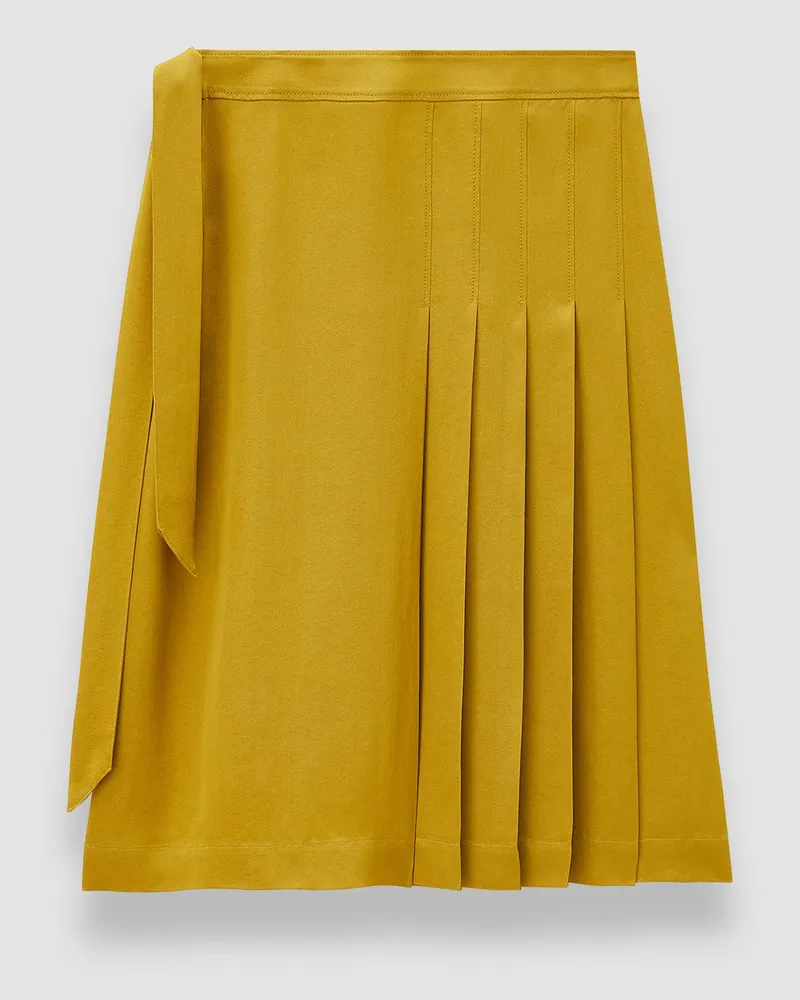Joseph Jeanne Light Crepe Skirt Green