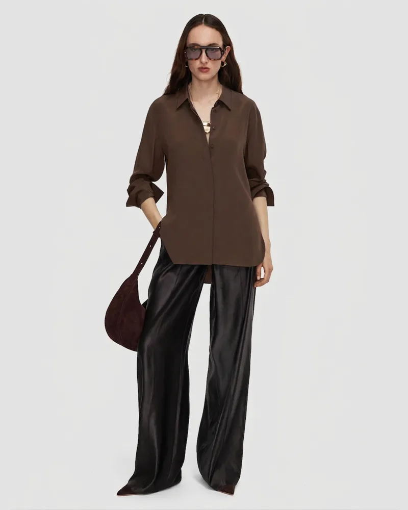 Joseph Bold Crepe de Soie Silk Blouse - 48 
