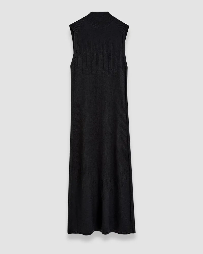 Joseph Gradient Stitch High Neck Dress Black