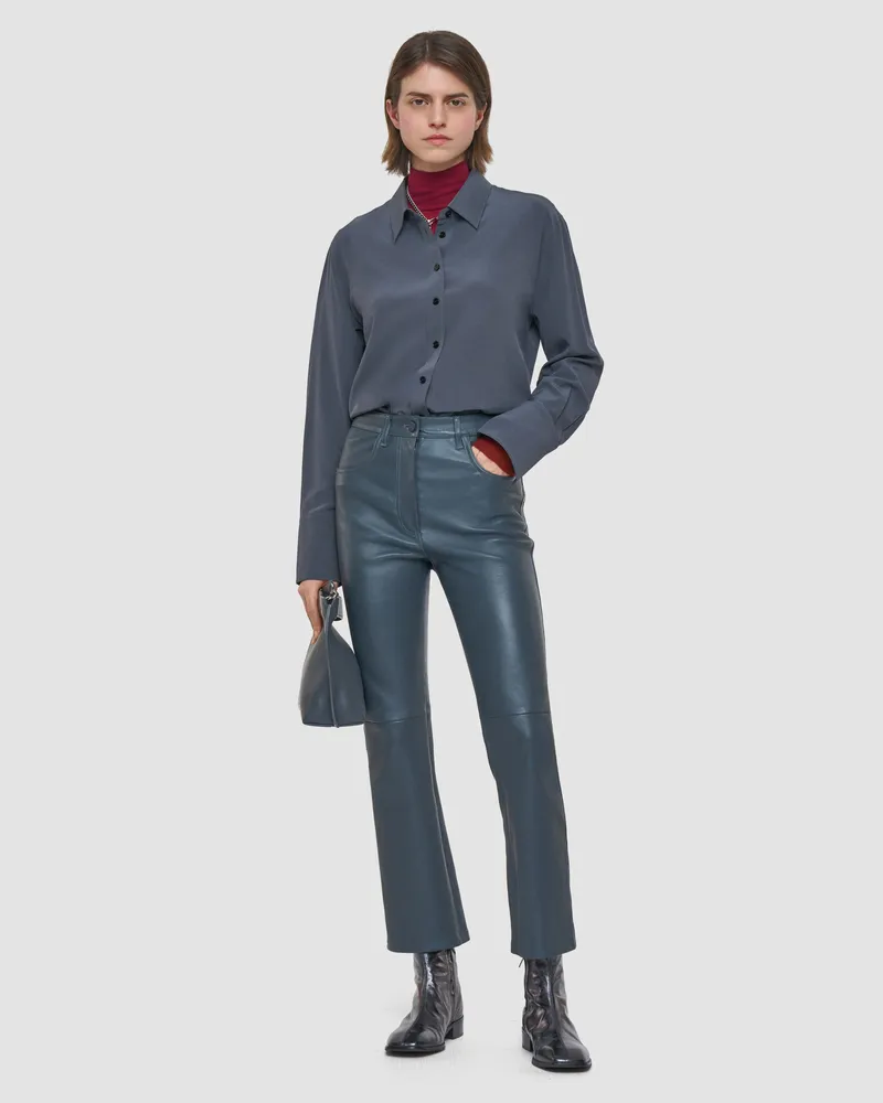 Joseph Duke Leather Stretch Trousers - 44 