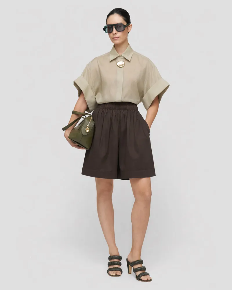 Joseph Aissa Cotton Poplin Shorts - 40 