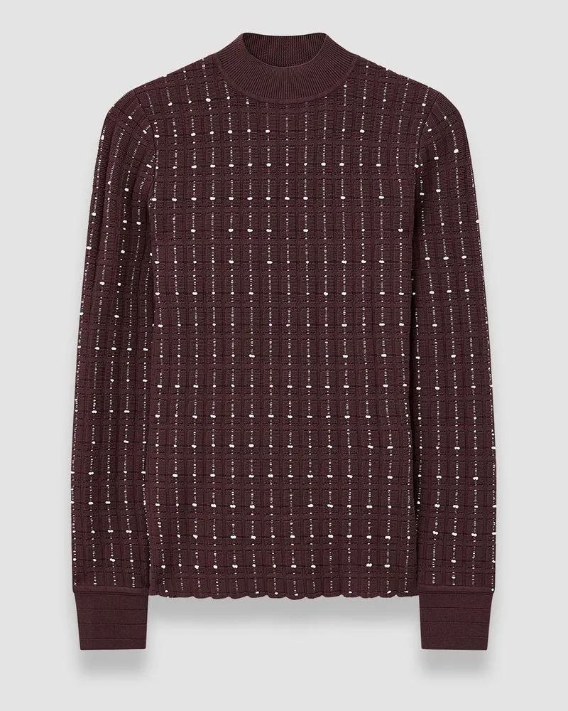 Joseph Fragmented Stripes Mock Neck Top - XXS 
