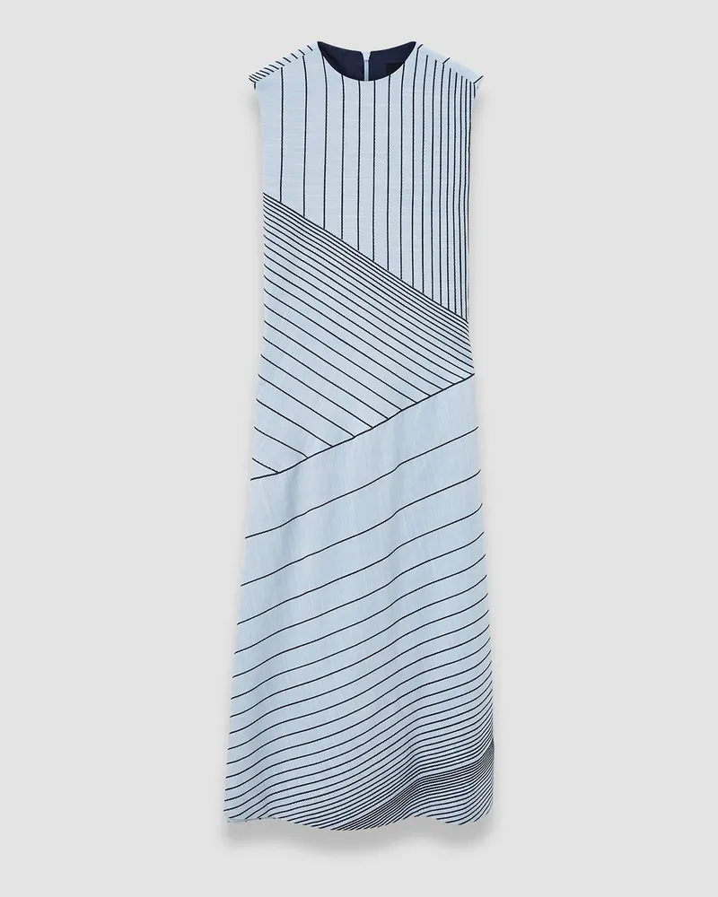 Joseph Maryse Embroidered Stripes Dress Blue