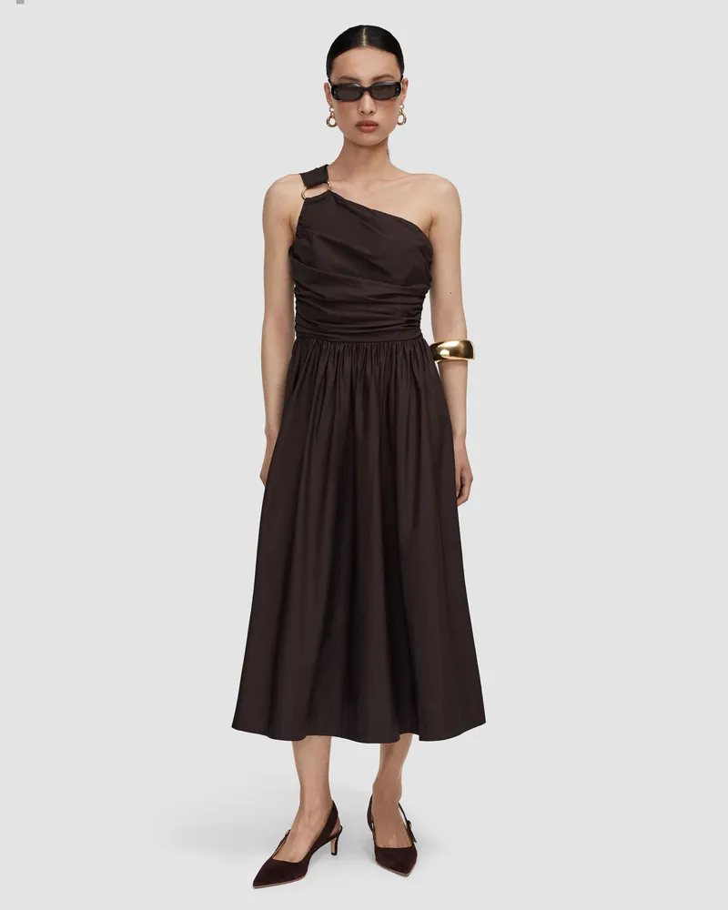Joseph Ros Cotton Poplin Dress - Shorter Brown