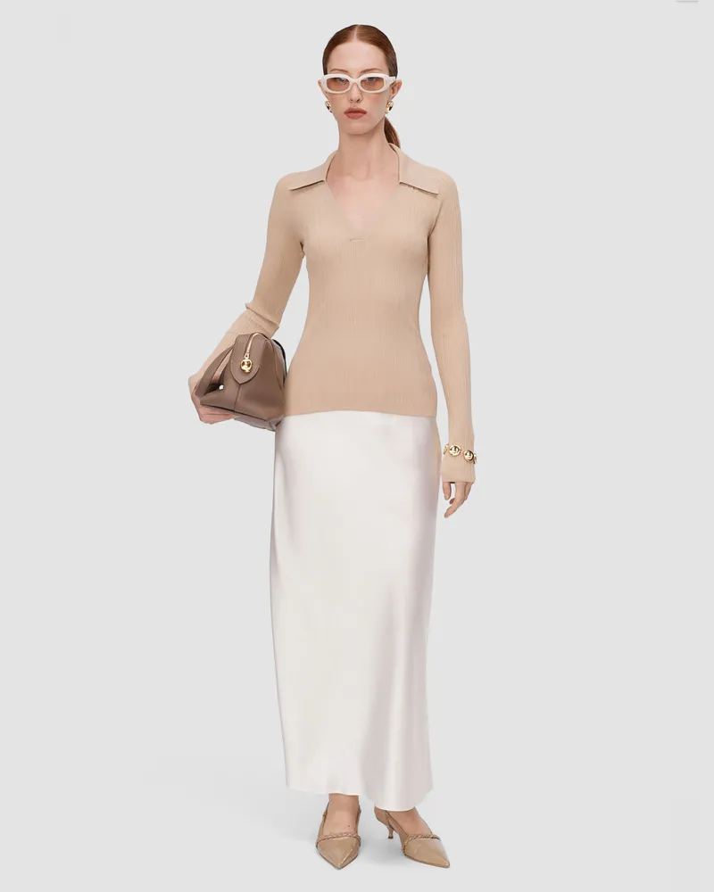 Joseph Chelia Plissé Knit Top - XXS 