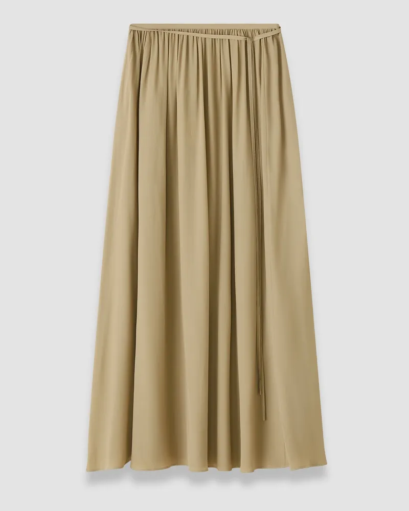 Joseph Elba Silk Blend Crepe Skirt - Shorter Green