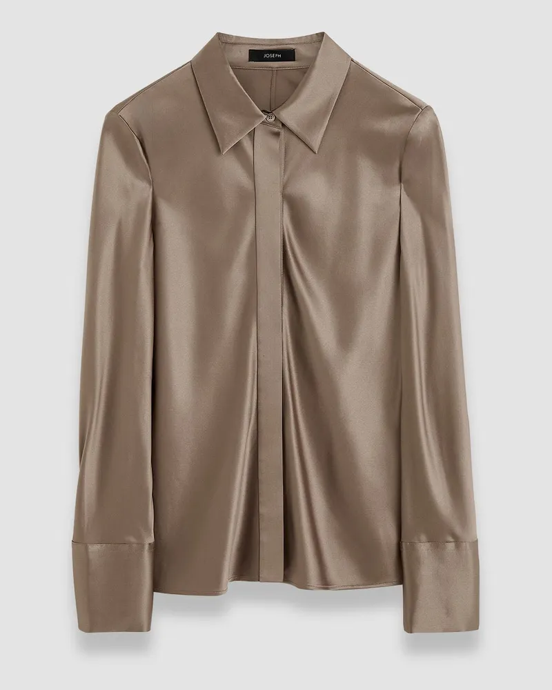 Joseph Brunel Silk Satin Blouse - 44 
