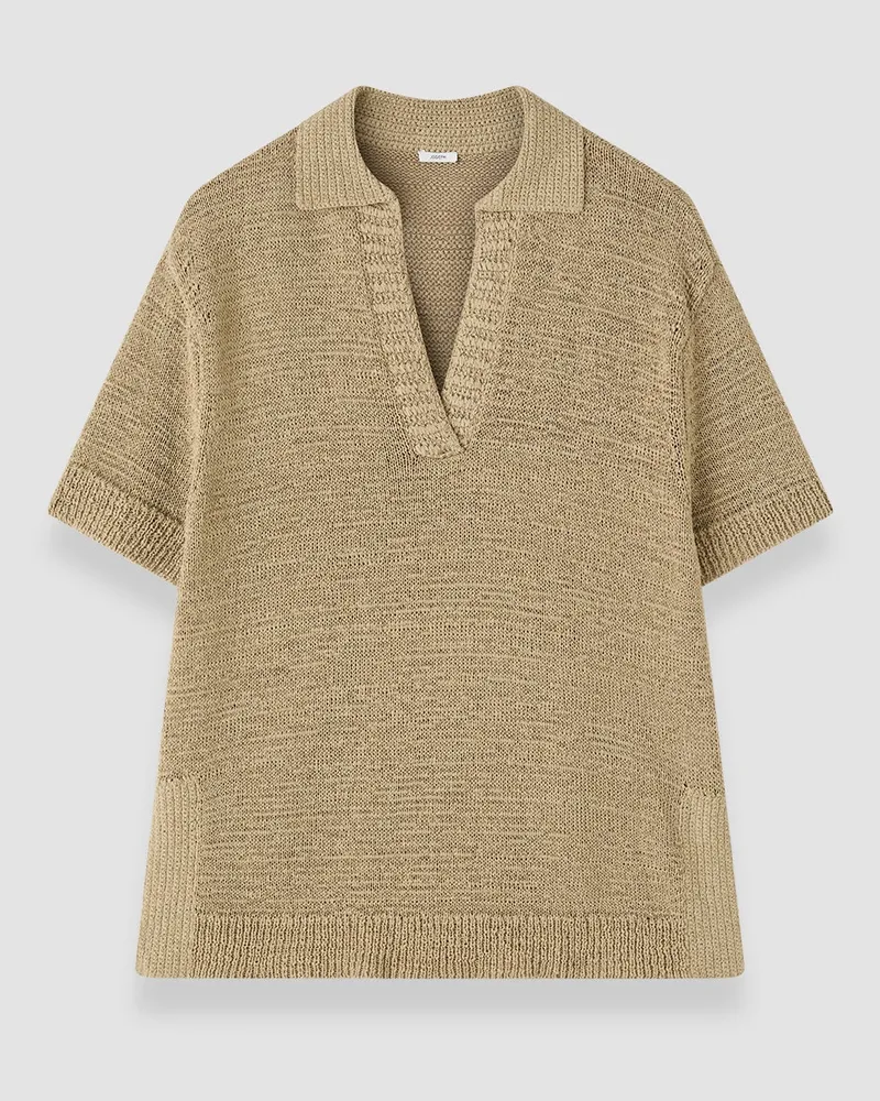 Joseph Rian Open Cotton Knit Polo Top - XXS 