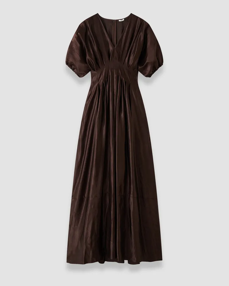 Joseph Nova Silk Linen Blend Dress - Shorter Brown