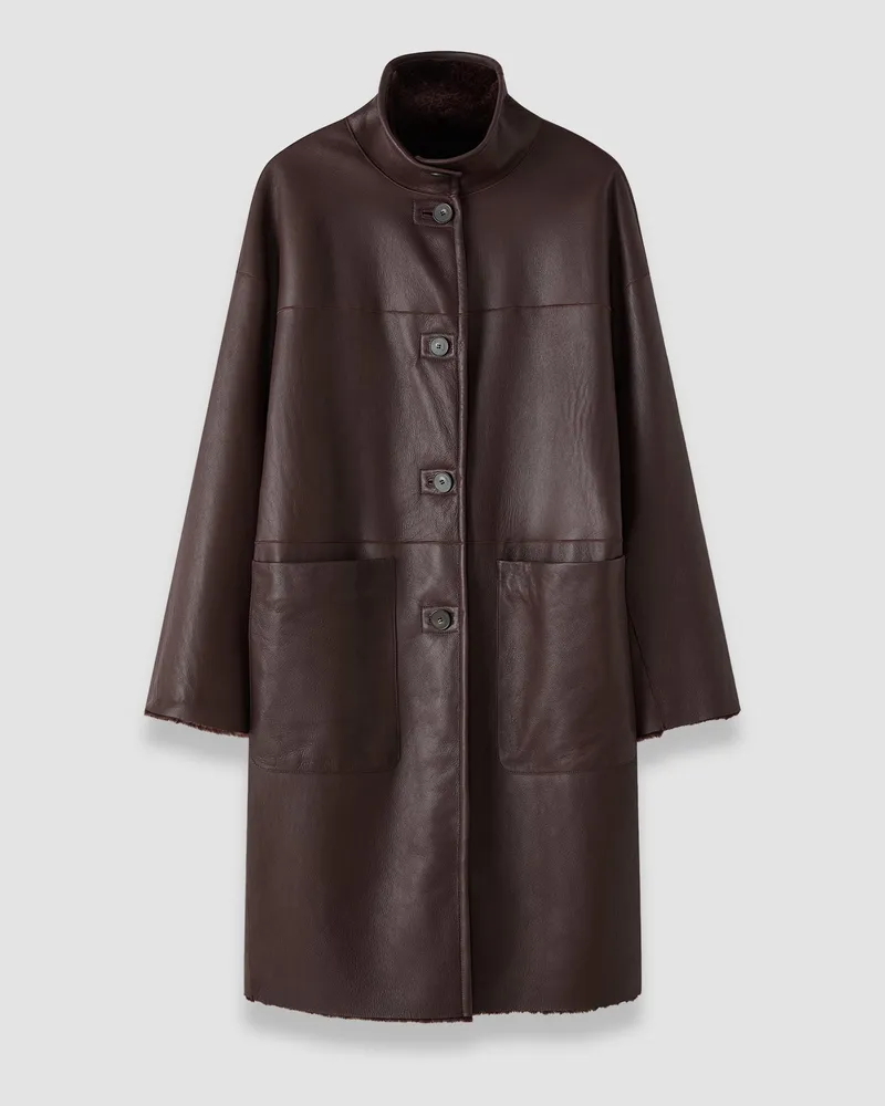 Joseph Ari Reversible Natural Shearling Coat - 44 