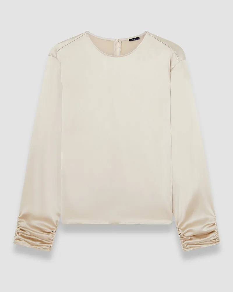 Joseph Anna Ruched Silk Satin Blouse - 44 