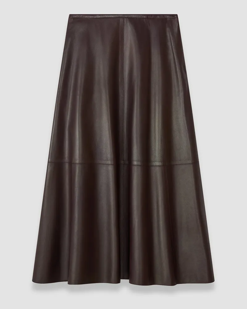 Joseph Helius Soft Nappa Leather Skirt - Shorter Purple