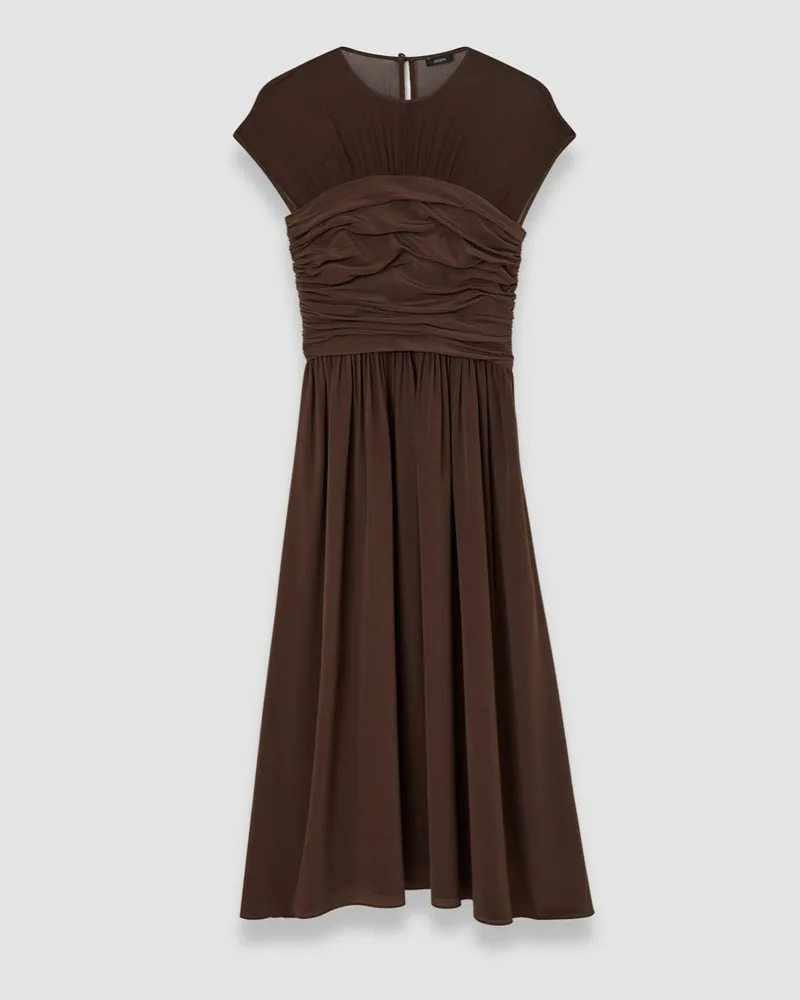 Joseph Sophe Crepe de Chine Dress Brown
