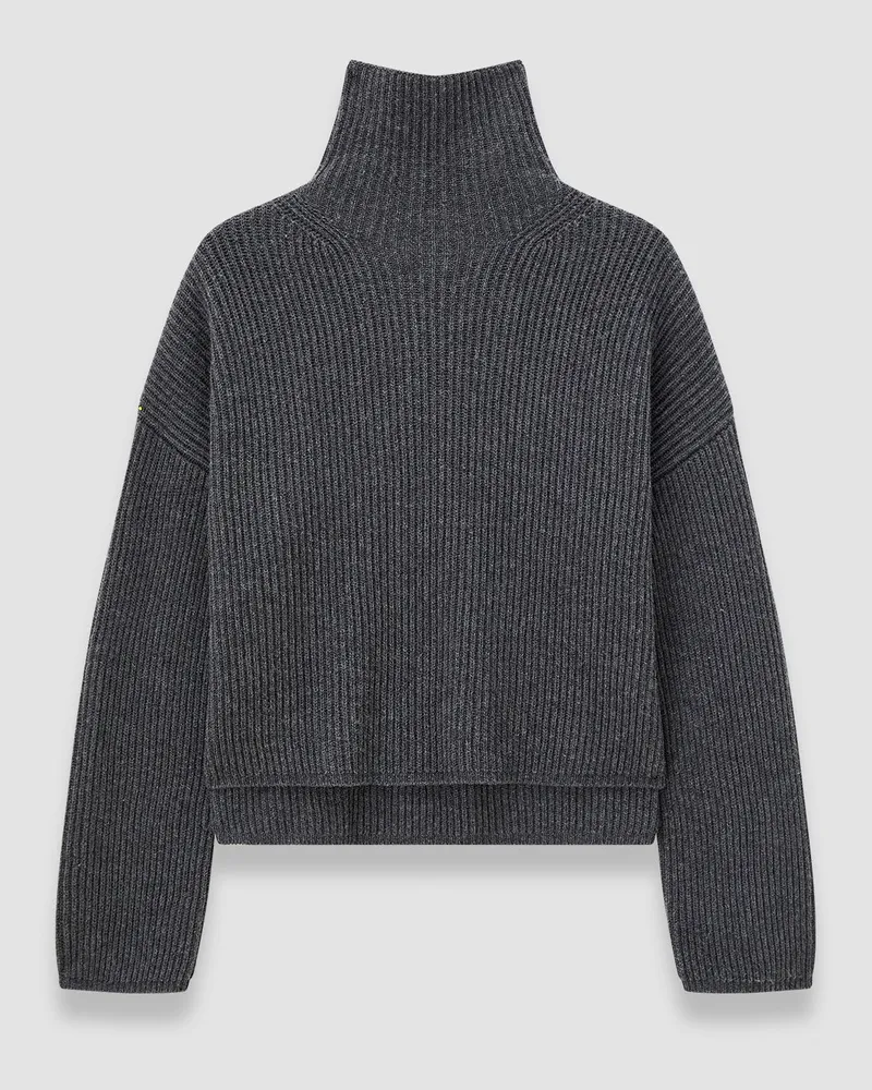 Joseph Light Cardigan Stitch High Neck Jumper - XXS 