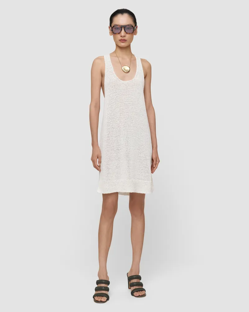 Joseph Nahra Open Cotton Knit Dress White