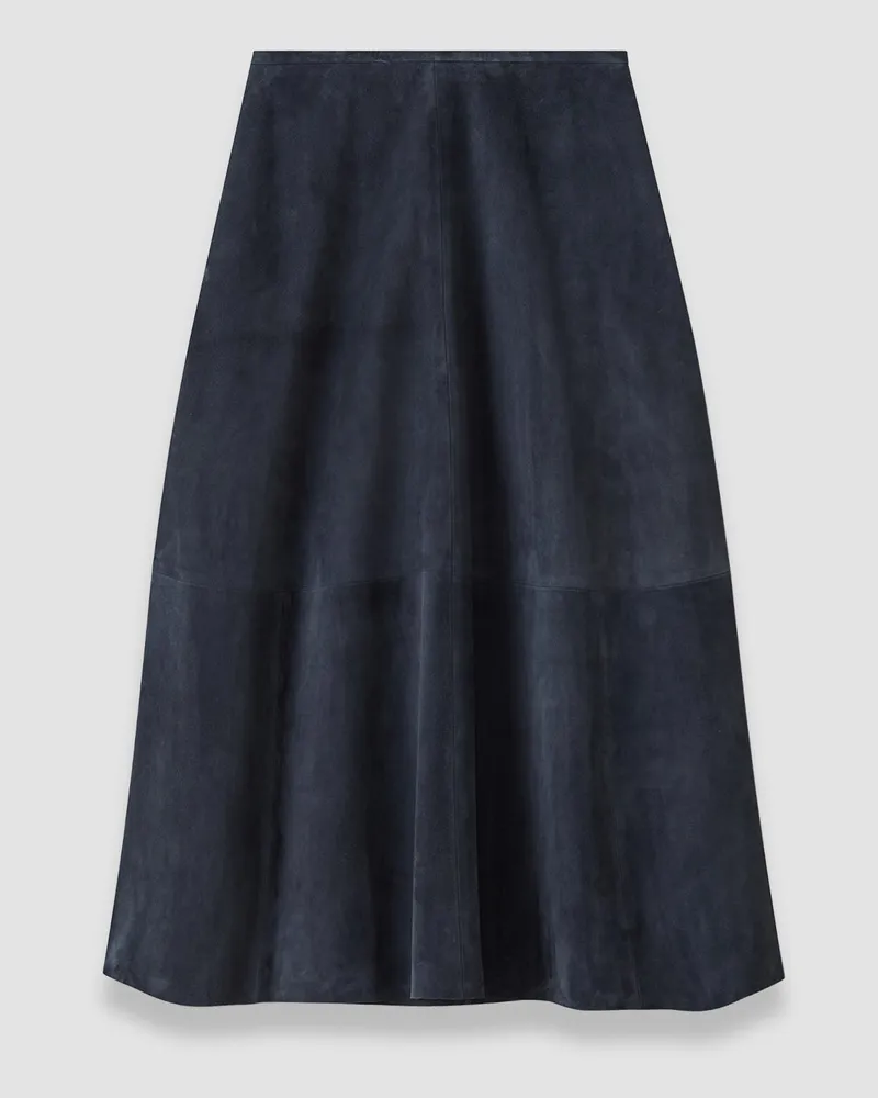 Joseph Helius Light Suede Skirt - Shorter Blue