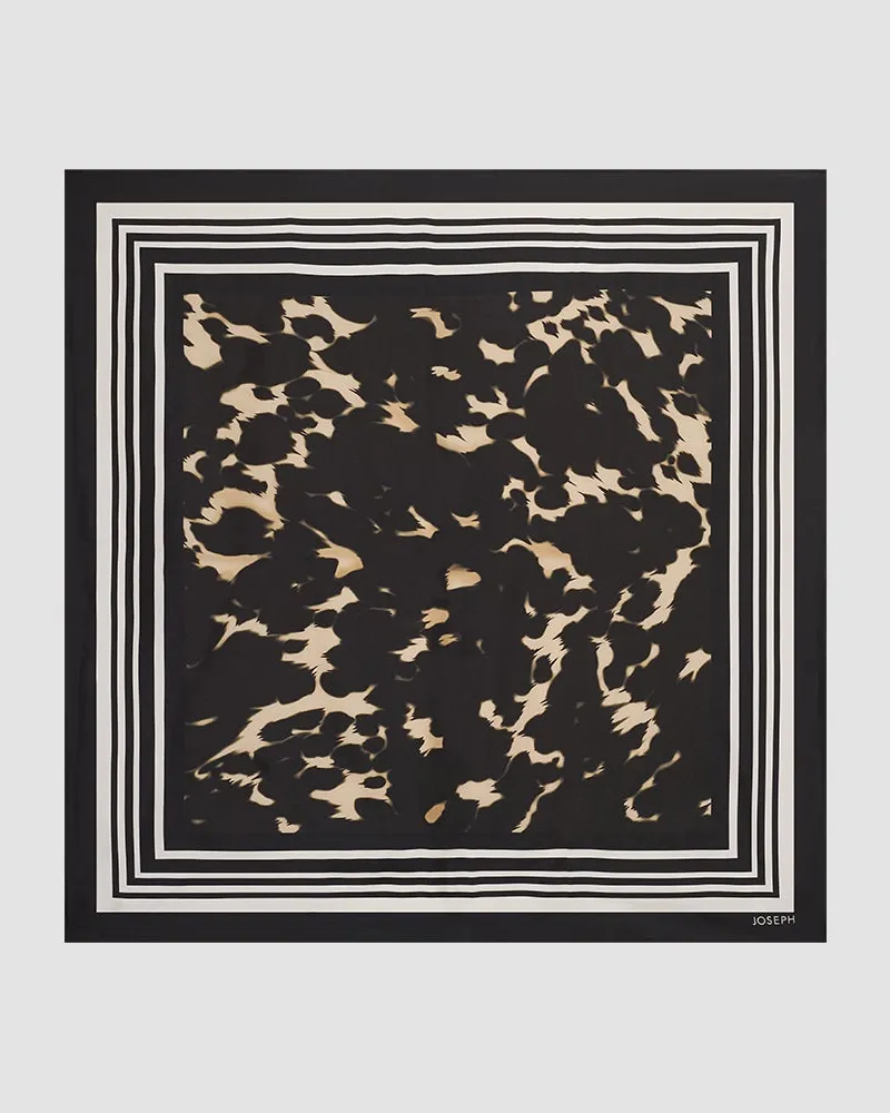 Joseph Everly Large Silk Scarf Brown