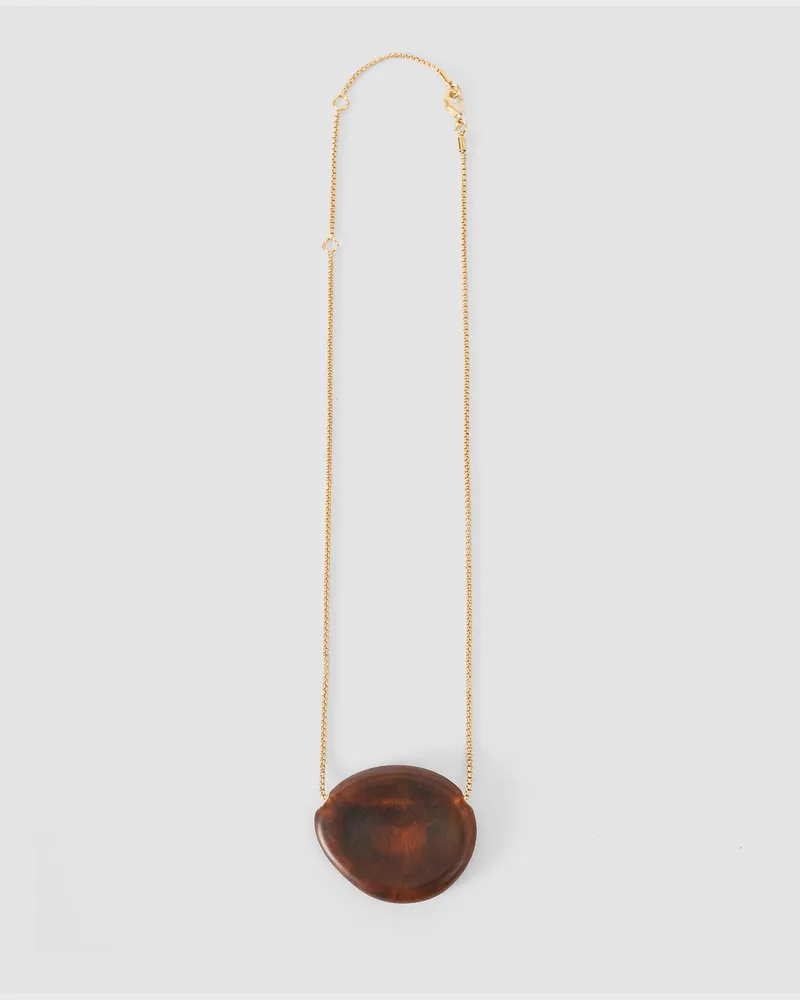 Joseph Bean Pendant Resin Necklace - One Size 