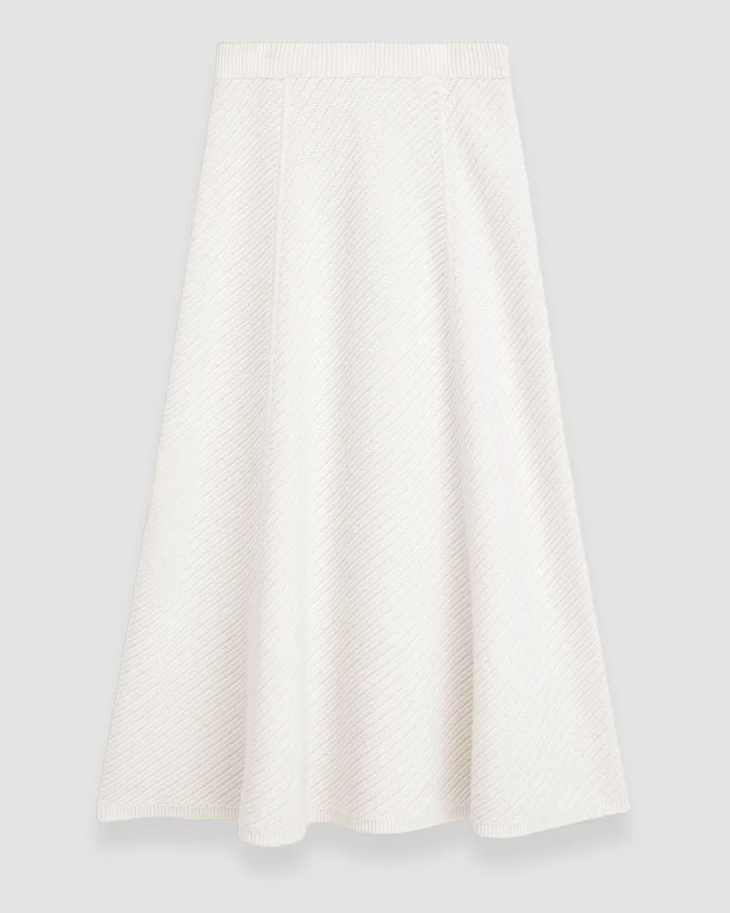 Joseph Diagonal Knit Skirt White