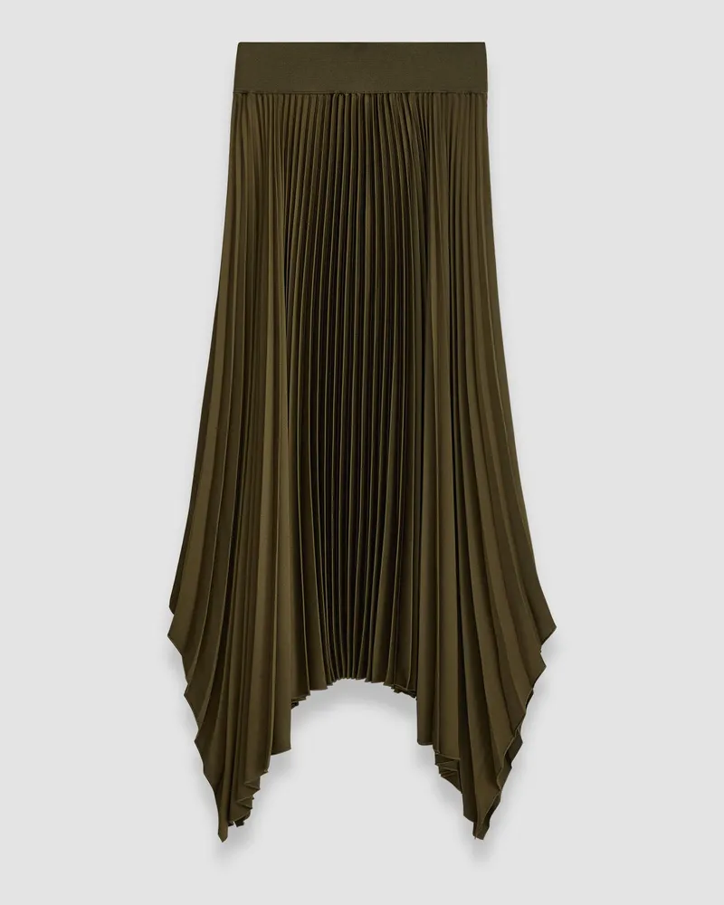 Joseph Ade Knit Weave Plissé Skirt - Regular Green