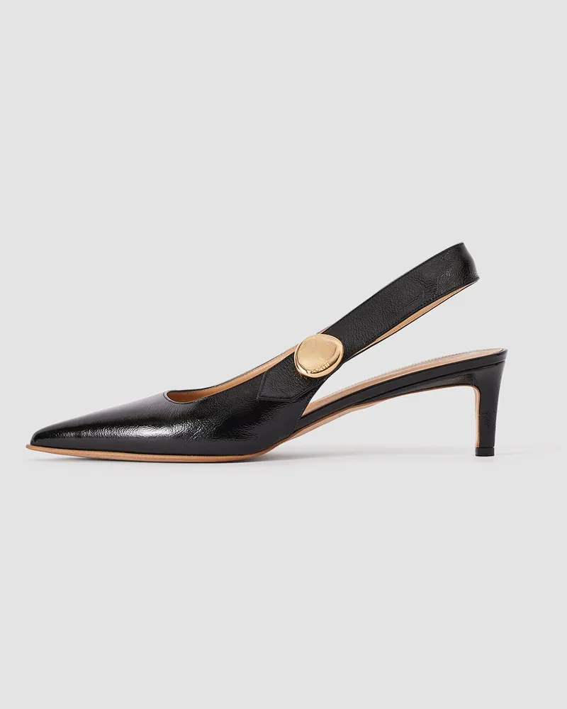 Joseph Cleo Patent Leather Slingbacks Black