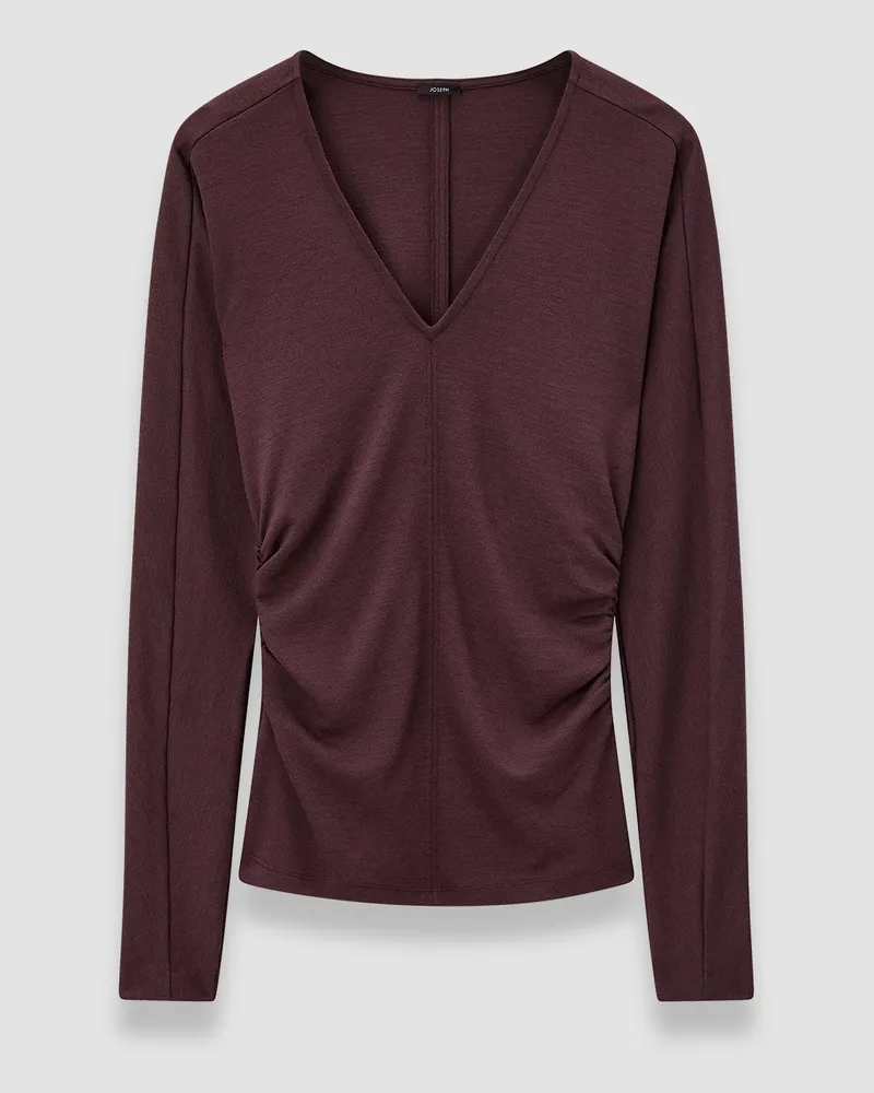 Joseph Wool Jersey V Neck Top - XXS 