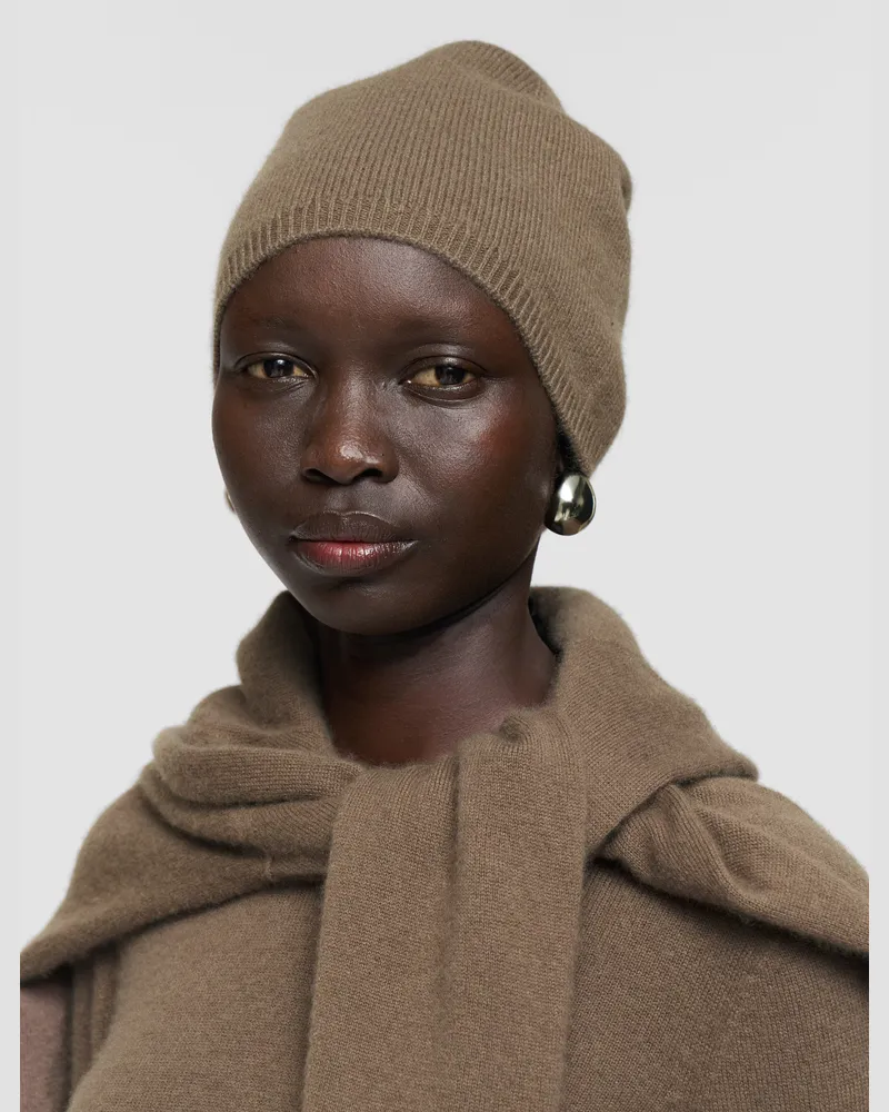 Joseph Light Pure Cashmere Hat Brown