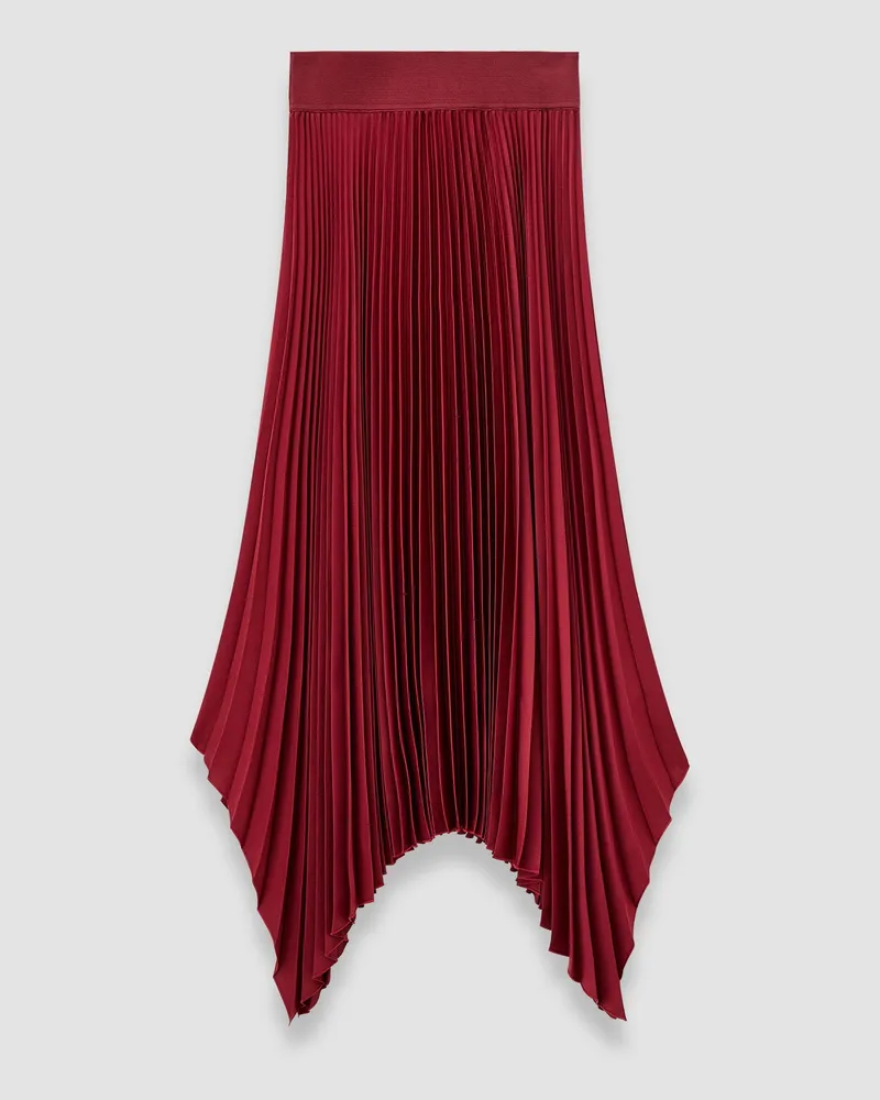 Joseph Ade Knit Weave Plissé Skirt - Shorter Red