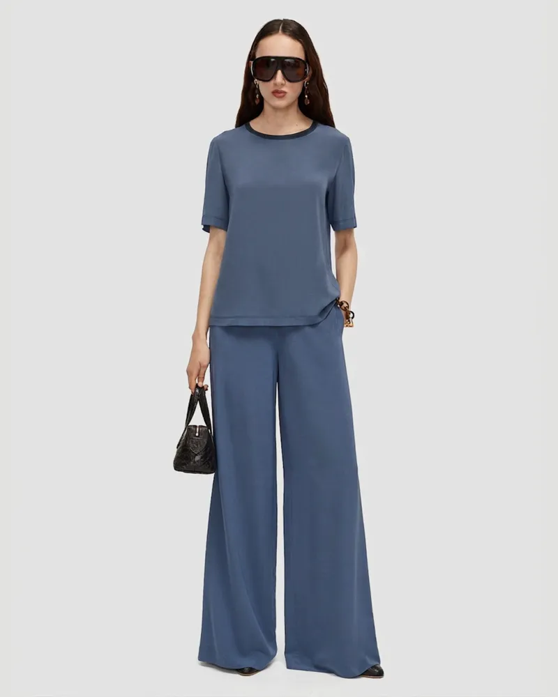 Joseph Rubin Crepe de Soie Silk Blouse - 48 
