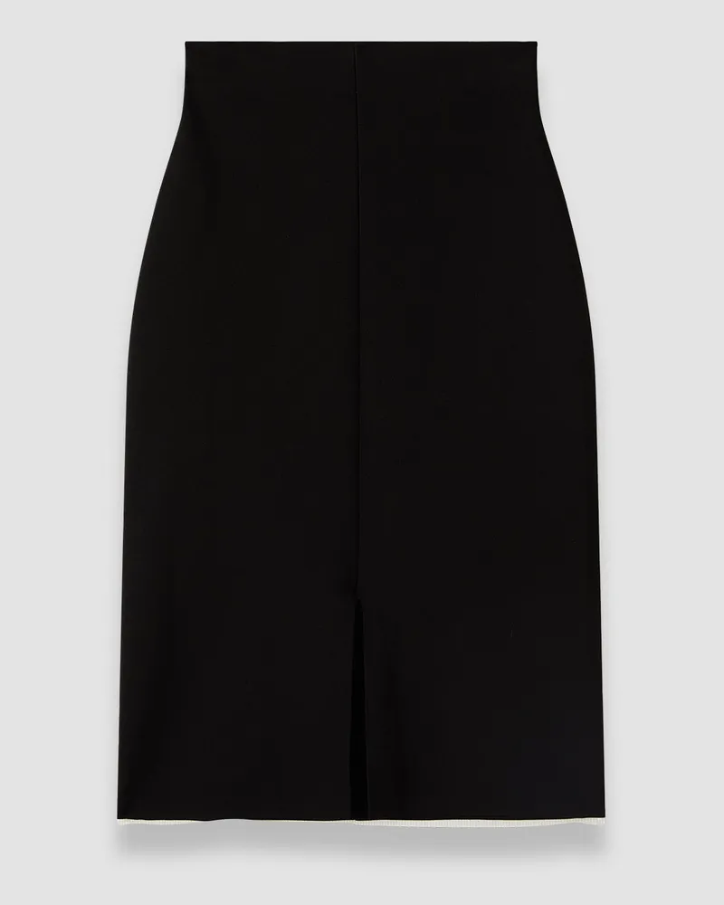 Joseph Safir Compact Milano Knit Skirt Black