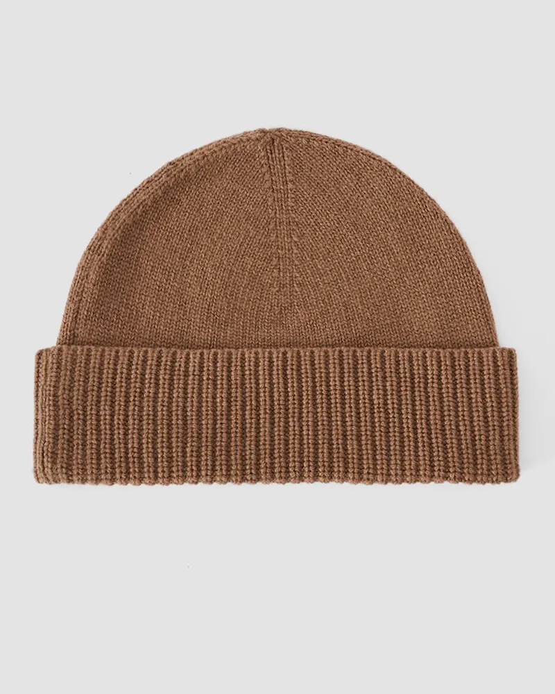 Joseph Chia Pure Cashmere Hat Brown