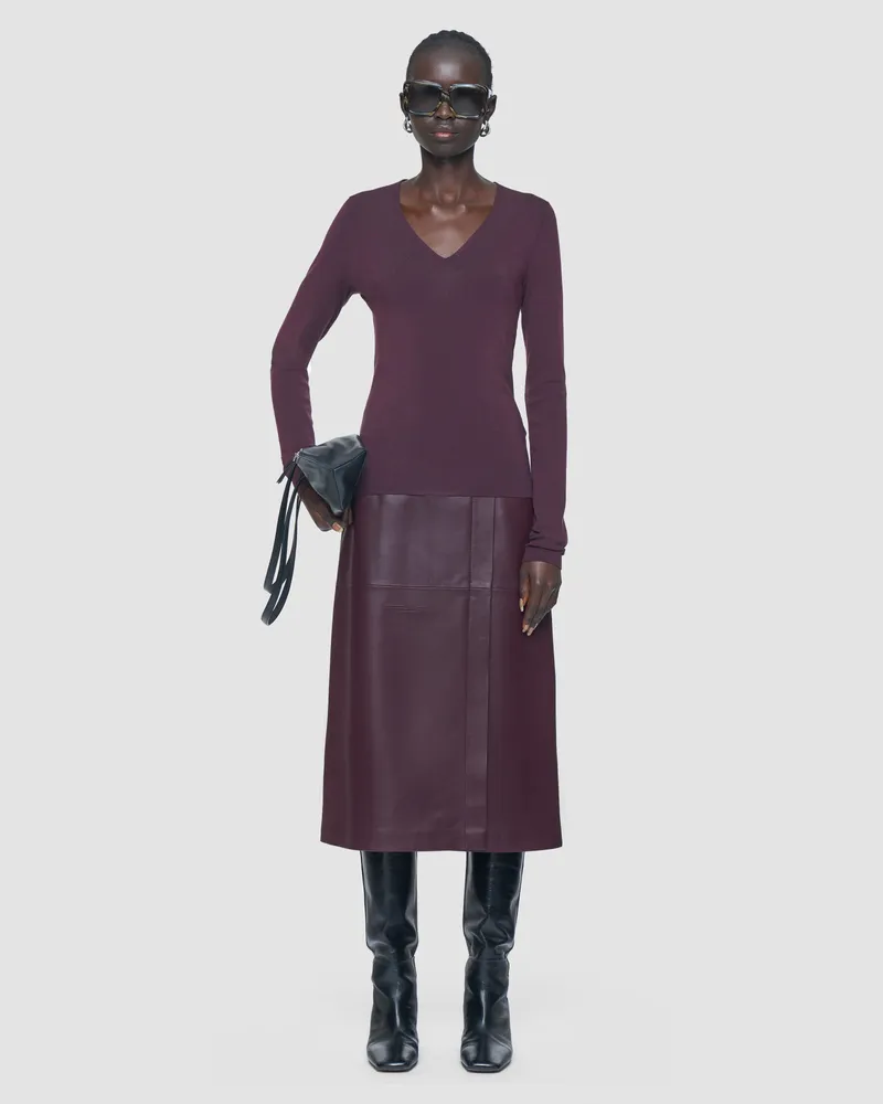 Joseph Silk Stretch V Neck Top - XXS 