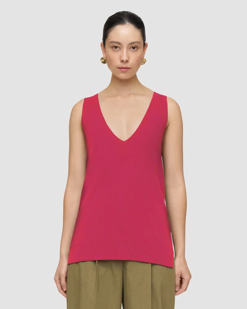 Joseph Tell Silk Knit Vest Top - XL 