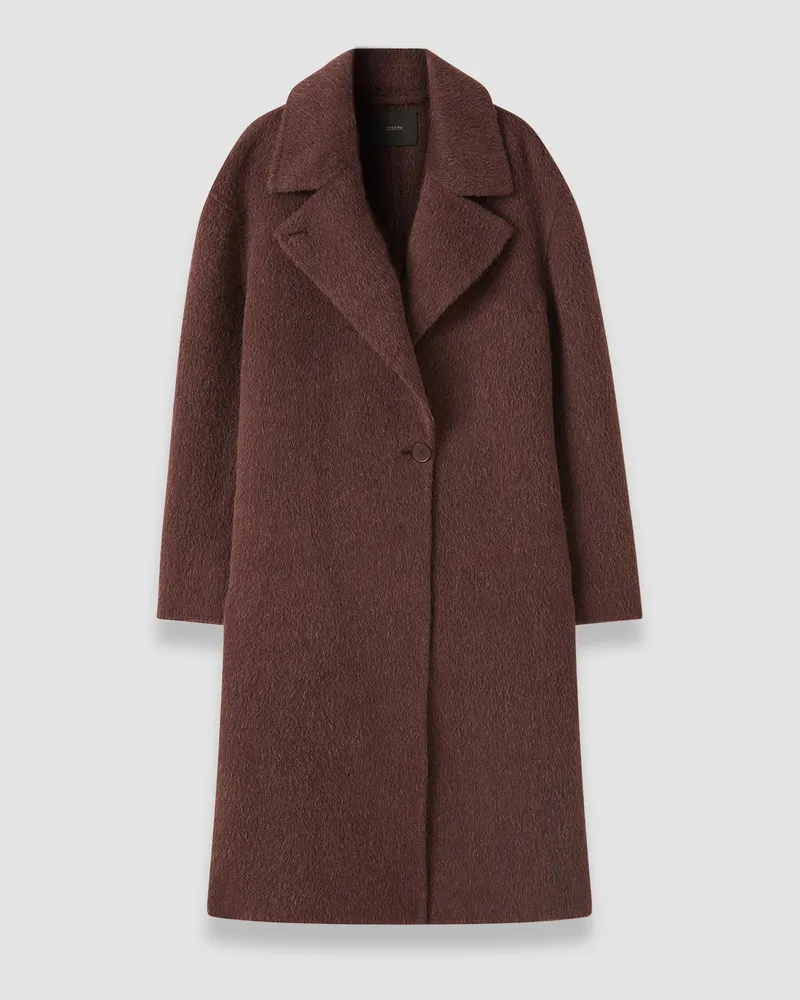 Joseph Yves Brushed Double Face Alpaca Coat - 42 