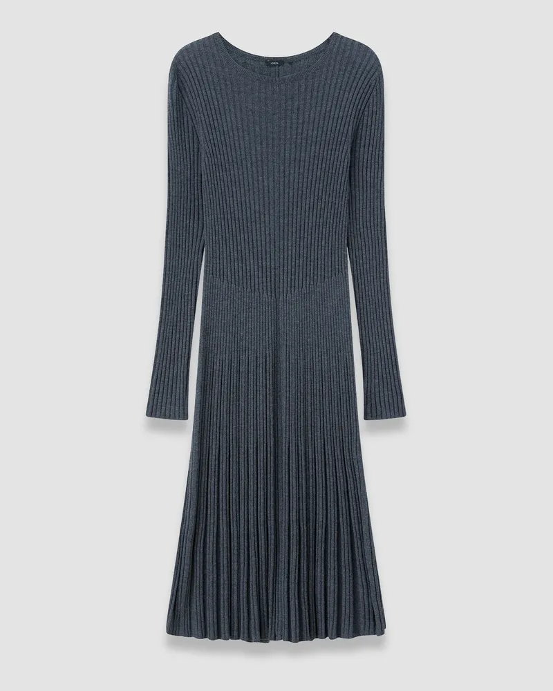 Joseph Merino Rib Knit Dress Grey