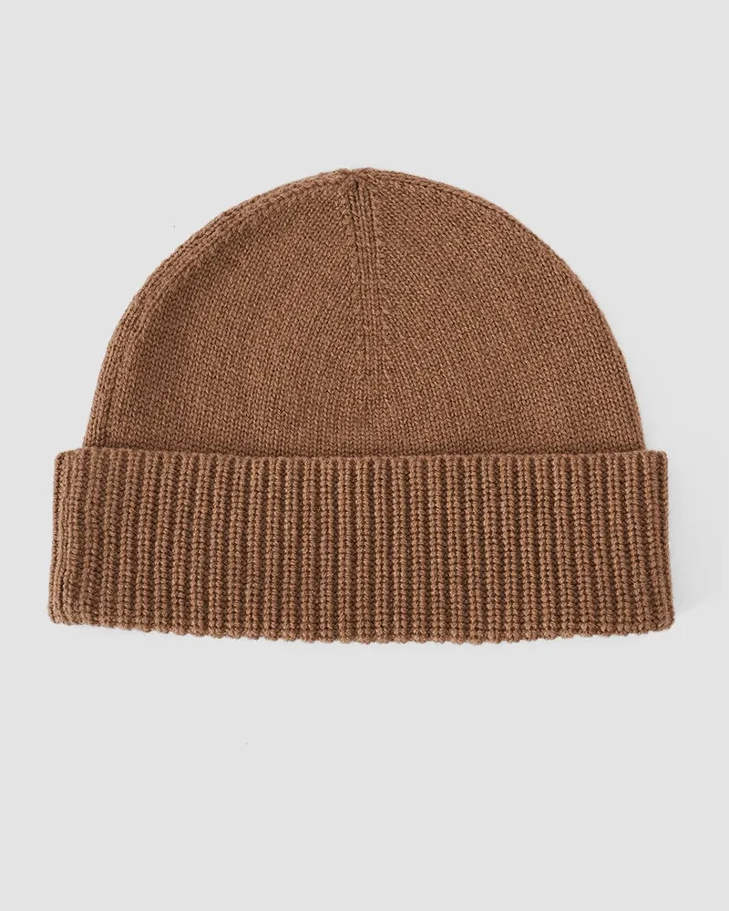 Joseph Chia Pure Cashmere Hat Brown