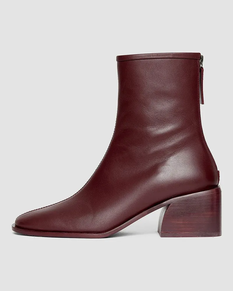 Joseph Leather Ankle Boots Purple