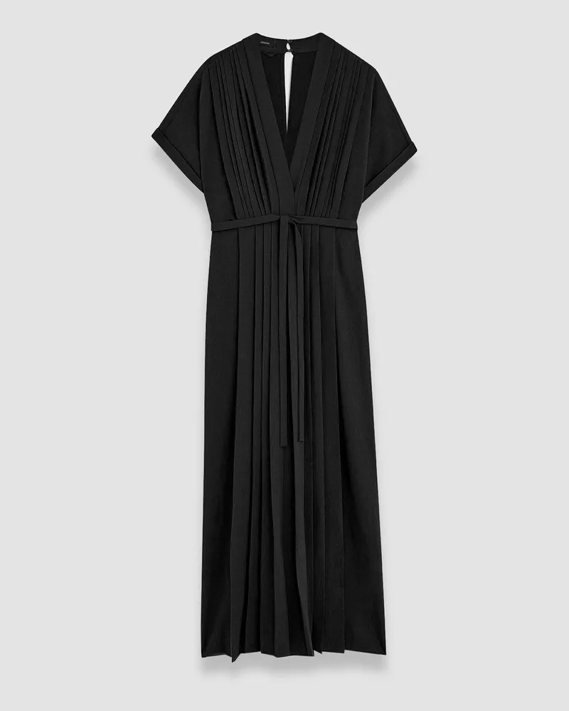 Joseph Sofia Airy Plissé Jumpsuit Black