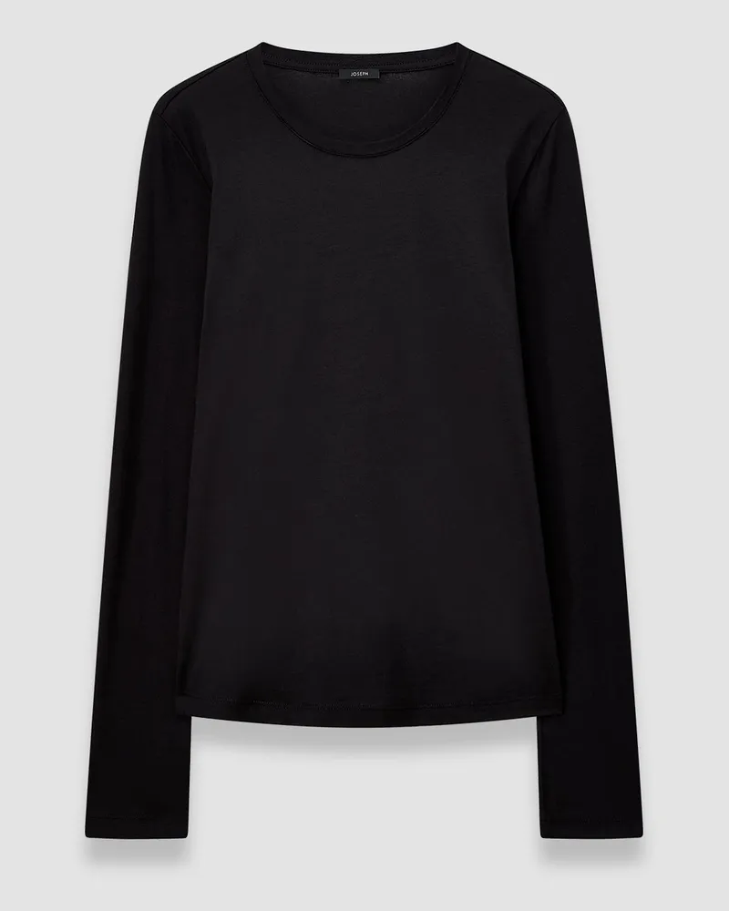 Joseph Cotton Silk Jersey Long Sleeve T-Shirt - XXS 